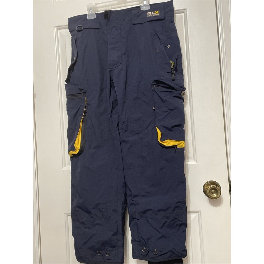 READ DESC Vtg Polo Ralph Lauren RLX Sport Snowboard Ski Pants Knee Pads Small